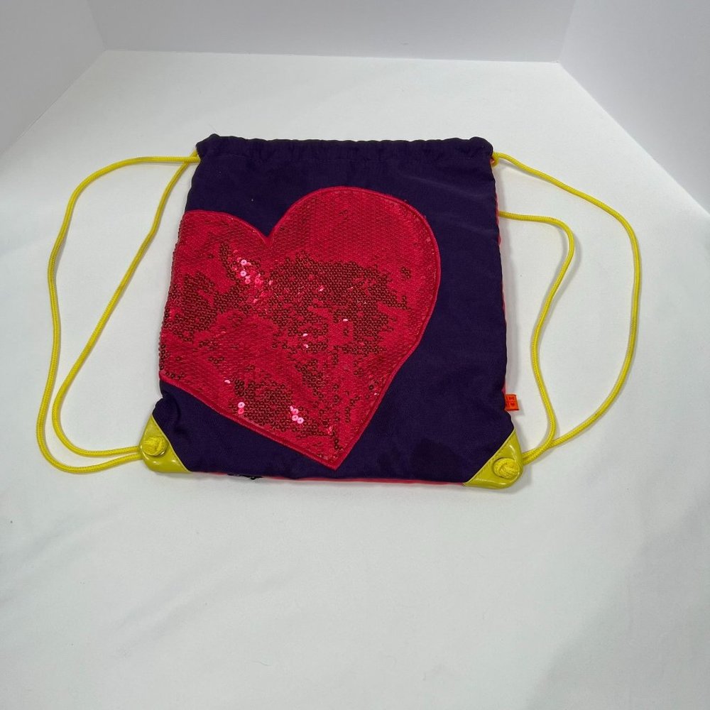 Drawstring bag by Little Missed Matched star and‎ heart sequin for girls